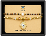 18K G. P. Adj 2 Pc Br Set - B062