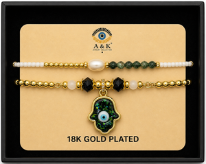 18K G. P. Adj 2 Pc Br Set - B062