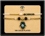 18K G. P. Adj 2 Pc Br Set - B062
