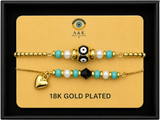 18K G. P. Adj 2 Pc Br Set - B049
