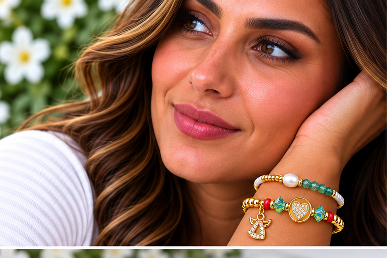 Zircon Heart Bracelet Set