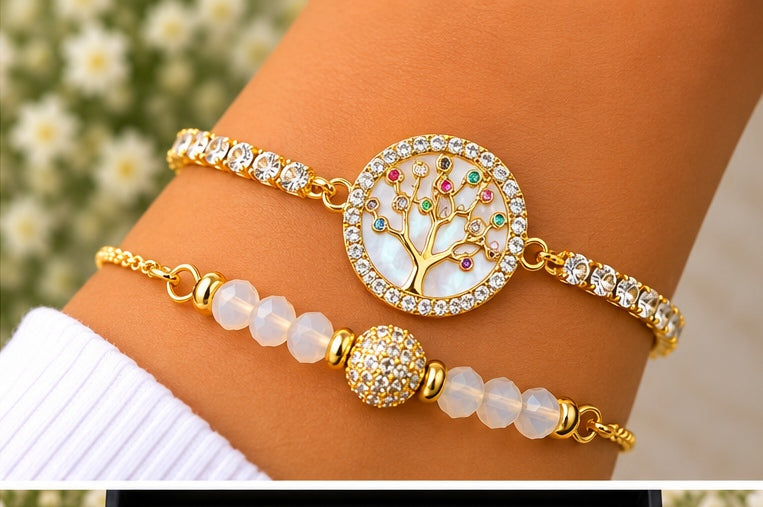 Round Tree of Life- 18K Gold Plated
