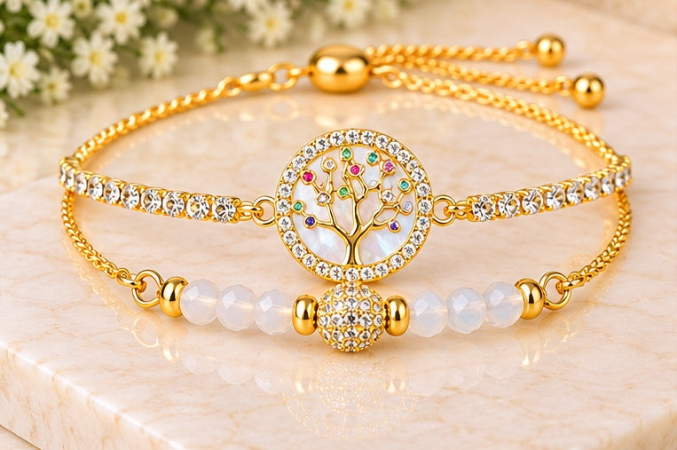 Round Tree of Life- 18K Gold Plated