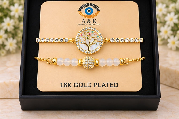 Round Tree of Life- 18K Gold Plated