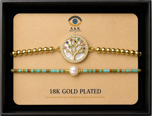 18K G. P. Adj 2 Pc Br Set - B003