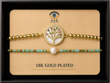 18K G. P. Adj 2 Pc Br Set - B003