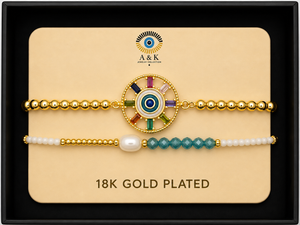 18K G. P. Adj 2 Pc Br Set - B039