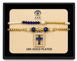 18K G. P. Adj 2 Pc Br Set - B065