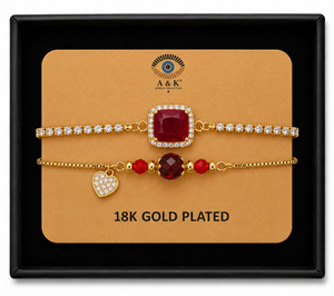 18K G. P. Adj 2 Pc Br Set - B070