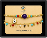 18K G. P. Adj 2 Pc Br Set - B061