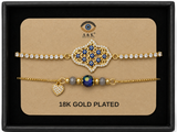 18K G. P. Adj 2 Pc Br Set - B098