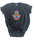 Black T-Shirt Hamsa