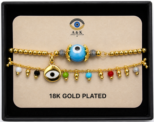 18K G. P. Adj 2 Pc Br Set - B060