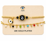 18K G. P. Adj 2 Pc Br Set - B060