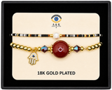 18K G. P. Adj 2 Pc Br Set - B057