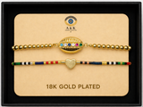 18K G. P. Adj 2 Pc Br Set - B042