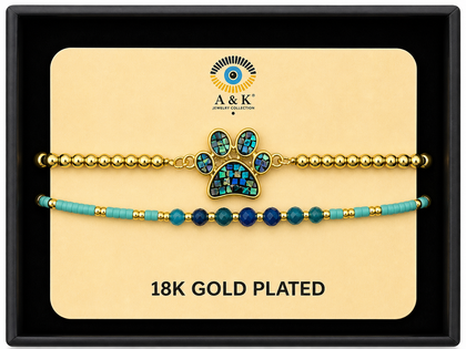 18K G. P. Adj 2 Pc Br Set - B063