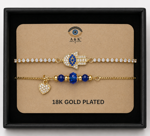 18K G. P. Adj 2 Pc Br Set - B092