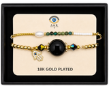 18K G. P. Adj 2 Pc Br Set - B057