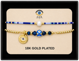 18K G. P. Adj 2 Pc Br Set - B059