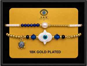 18K G. P. Adj 2 Pc Br Set - B066