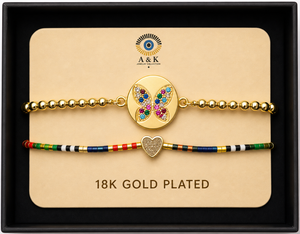 18K G. P. Adj 2 Pc Br Set - B037