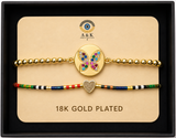 18K G. P. Adj 2 Pc Br Set - B037