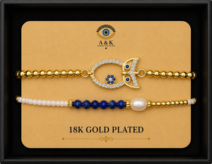 18K G. P. Adj 2 Pc Br Set - B013