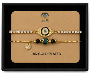 18K G. P. Adj 2 Pc Br Set - B087
