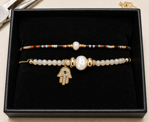 18K G. P. Adj 2 Pc Br Set - B100