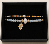 18K G. P. Adj 2 Pc Br Set - B100