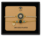18K G. P. Adj 2 Pc Br Set - B072