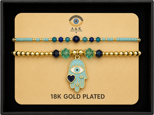 18K G. P. Adj 2 Pc Br Set - B043