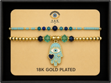 18K G. P. Adj 2 Pc Br Set - B043