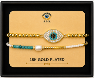 18K G. P. Adj 2 Pc Br Set - B024