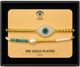 18K G. P. Adj 2 Pc Br Set - B024