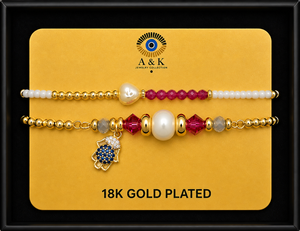 18K G. P. Adj 2 Pc Br Set - B055