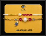 18K G. P. Adj 2 Pc Br Set - B055