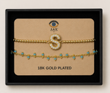 18K G. P. Adj 2 Pc Br Set - B-ABC