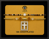 18K G. P. Adj 2 Pc Br Set - B065