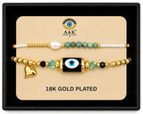18K G. P. Adj 2 Pc Br Set - B064