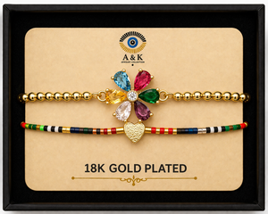 18K G. P. Adj 2 Pc Br Set - B028