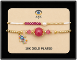 18K G. P. Adj 2 Pc Br Set - B058