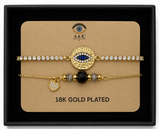 18K G. P. Adj 2 Pc Br Set - B083