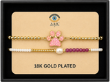 18K G. P. Adj 2 Pc Br Set - B063