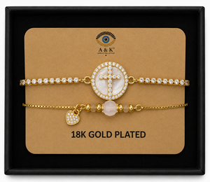 18K G. P. Adj 2 Pc Br Set - B081