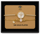18K G. P. Adj 2 Pc Br Set - B081