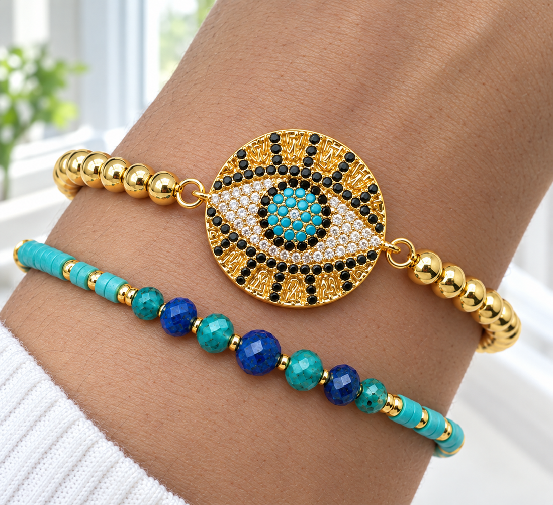 Black Lashes Bracelet Set