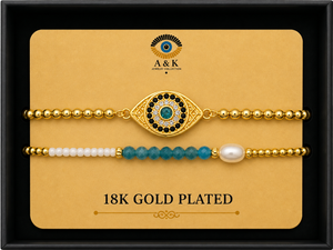 18K G. P. Adj 2 Pc Br Set - B014