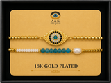 18K G. P. Adj 2 Pc Br Set - B014